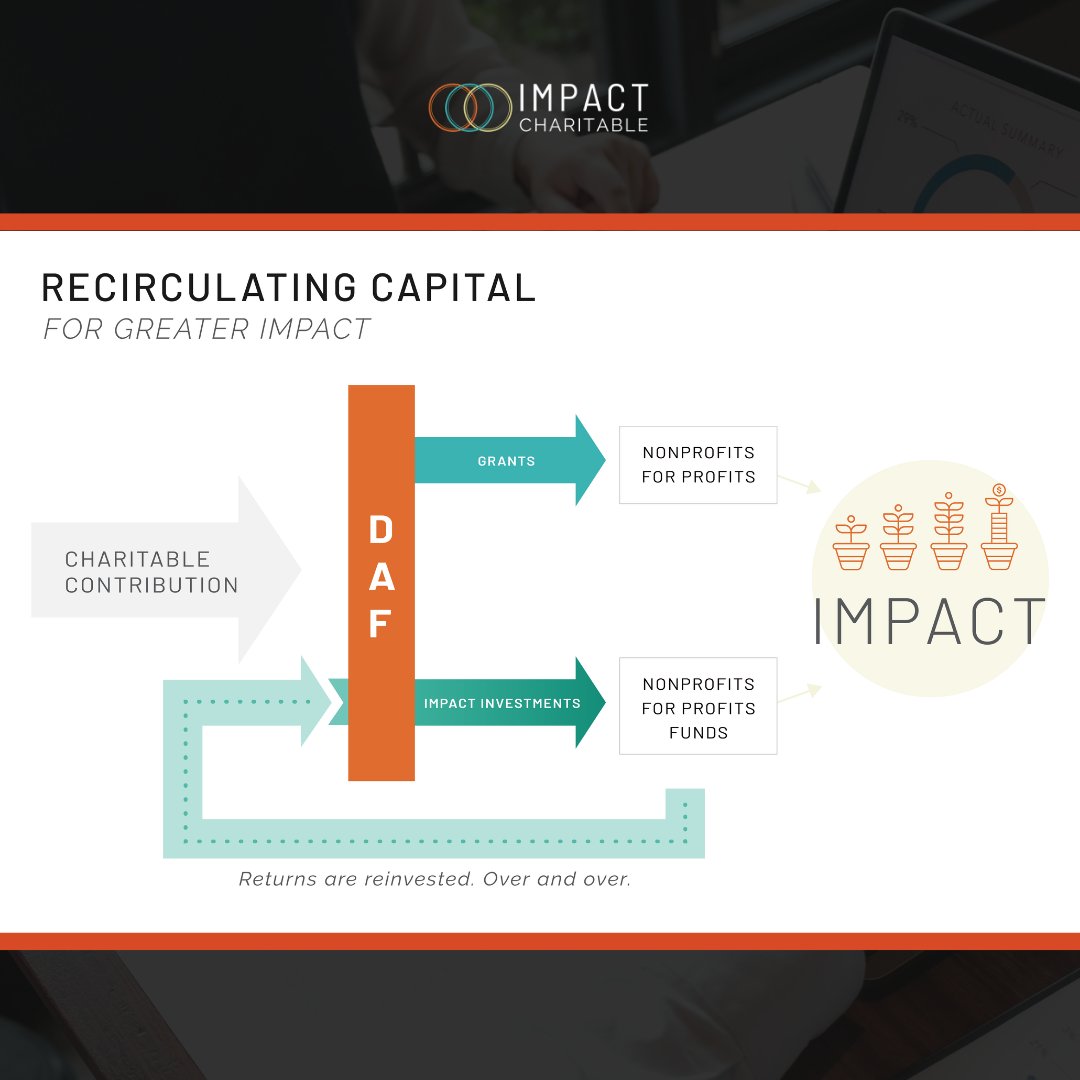 Donor-Advised Funds are our primary tool for impact. But we do DAFs differently.⚡
We are money movers and asset mobilizers. 
✨Join us!
impactcharitable.org/new-daf-setup/