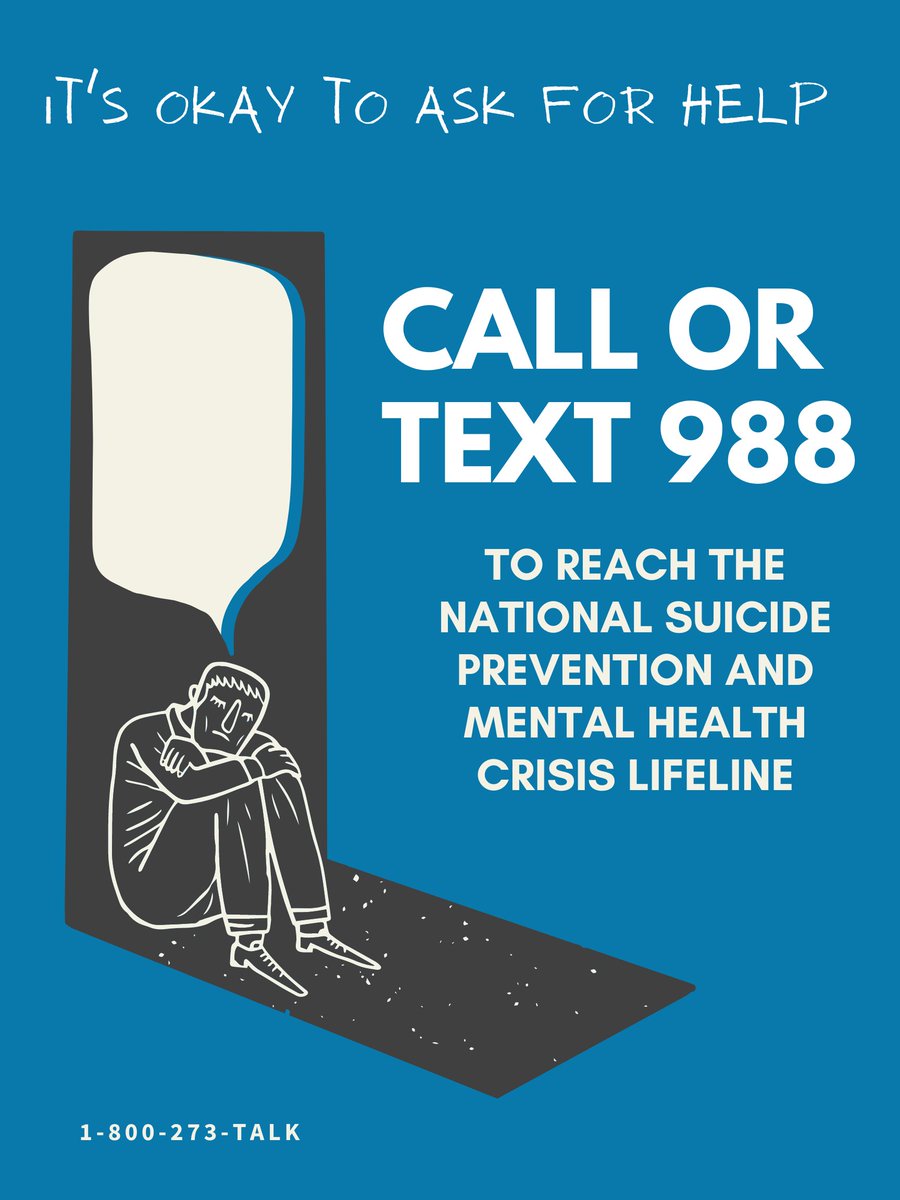NsightTel's tweet photo. Calling or texting 988 will connect you to the National Suicide Prevention and Mental Health Crisis Lifeline. Calls and texts are answered by a trained counselor who listens and provides support. Share this number and possibly save a life.💛 

https://t.co/wd5be1Srsj https://t.co/vUr7PCeuXW