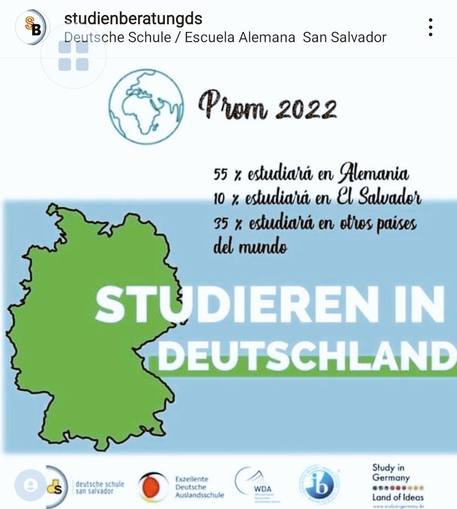 dhk_sv's tweet photo. La #EscuelaAlemana contribuye con su educación de excelencia a un mayor acercamiento entre 🇩🇪 y 🇸🇻.
Mas de la mitad de los graduados de #Prom22ds continuarán sus estudios en #universidades en #Alemania. https://t.co/EBD22qY2jR