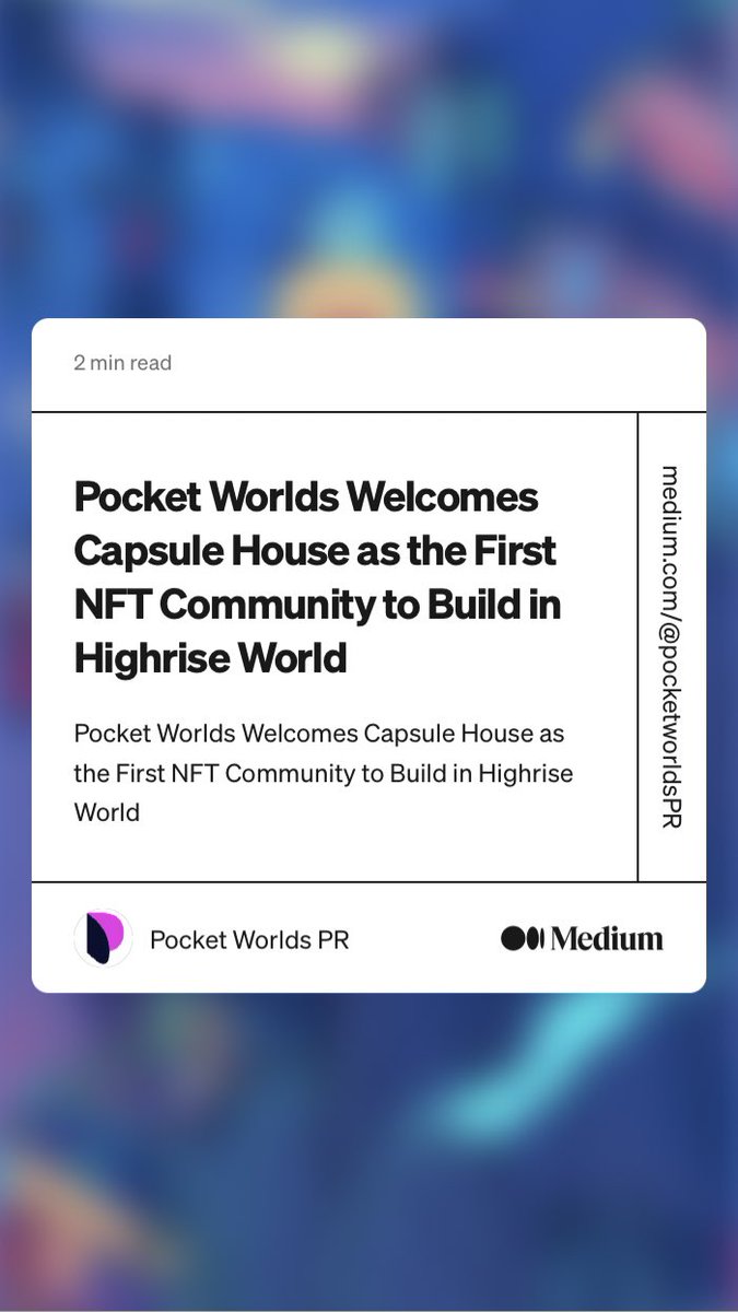 HighriseApp's tweet photo. Capsule House in Highrise World: the FIRST community to build a tower in our metaverse. Say more 🤩 @capsule_house 

https://t.co/4BRiqjSdGz https://t.co/em6bFNIXUp