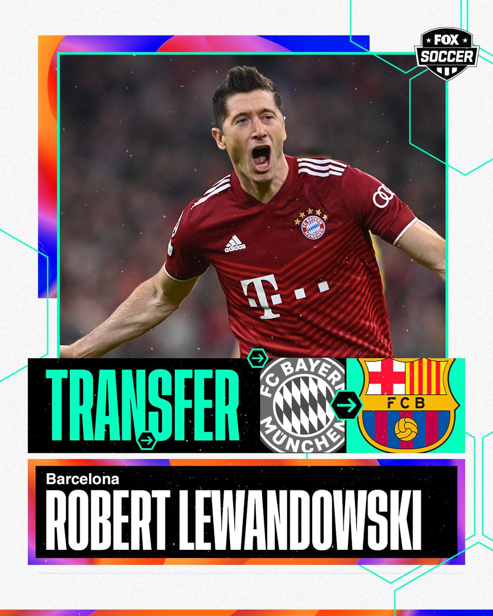 FOXSoccer's tweet photo. Lewandowski is heading to Barcelona, per @FabrizioRomano! 🙌🔵🔴 https://t.co/owqeCmvnGt