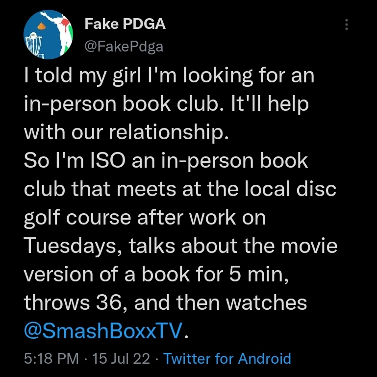FakePdga's tweet photo. #discgolfhumor #growthesport #DGPT #footfault #memes #pdga #discgolfmemes #discgolf #fakepdga #JomemesPro https://t.co/Swkm8XIl8E