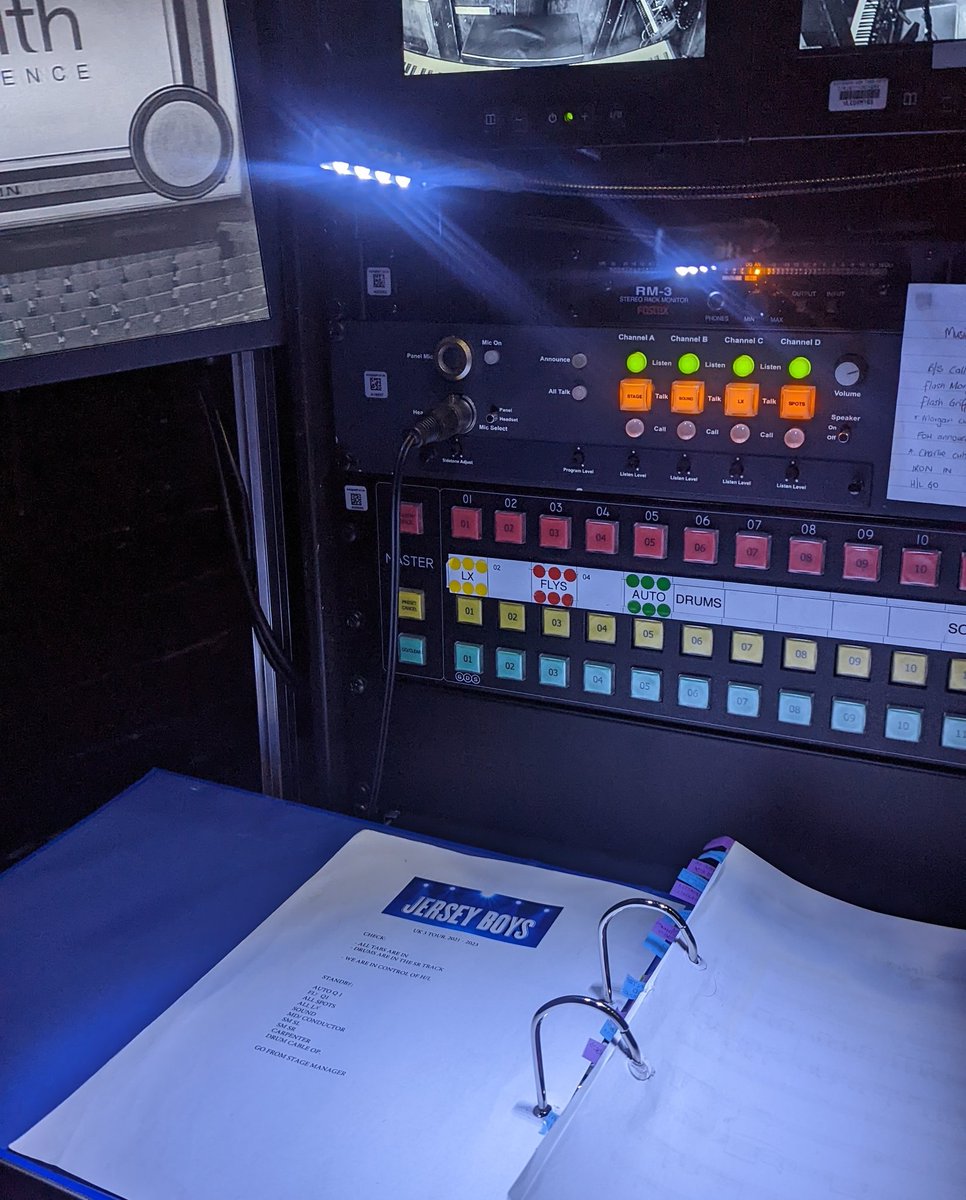 This evening I called the entirety of <a href="/JerseyBoysUK/">Jersey Boys</a> for the first time, exactly three years to the day since my graduation from drama school. I like to think I've made 21 year old me, who didn't know if she'd ever be employed as a DSM, rather proud