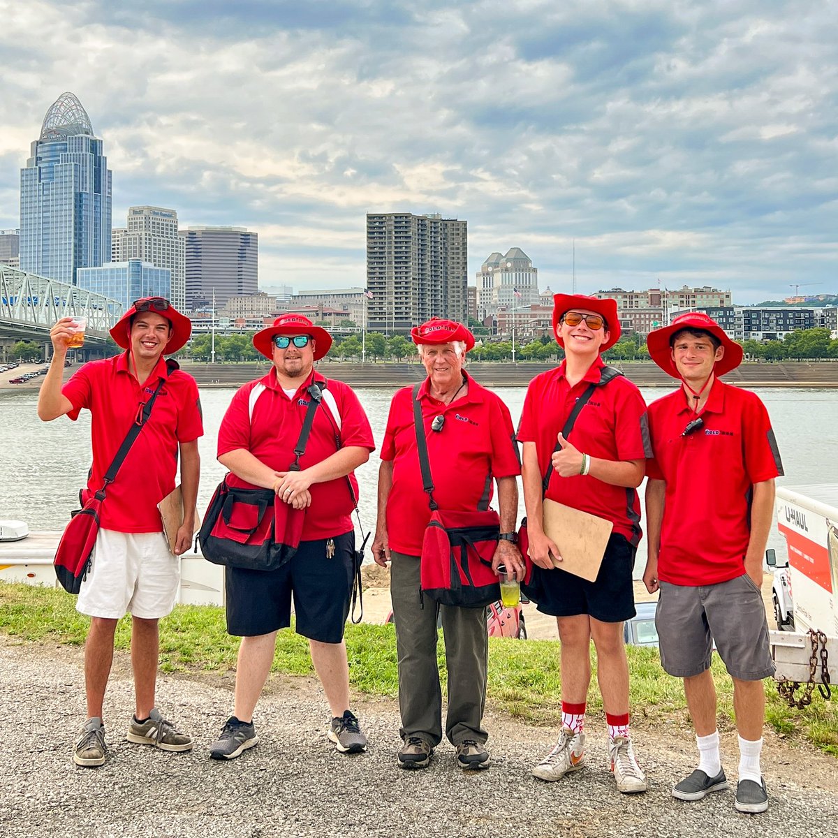 ColdIronRental's tweet photo. You know it will be a great festival when your team looks this good in their brand new bucket hats 😎 Spot us in style at the @bbbfestcincy happening all weekend! https://t.co/RgiSebpXup