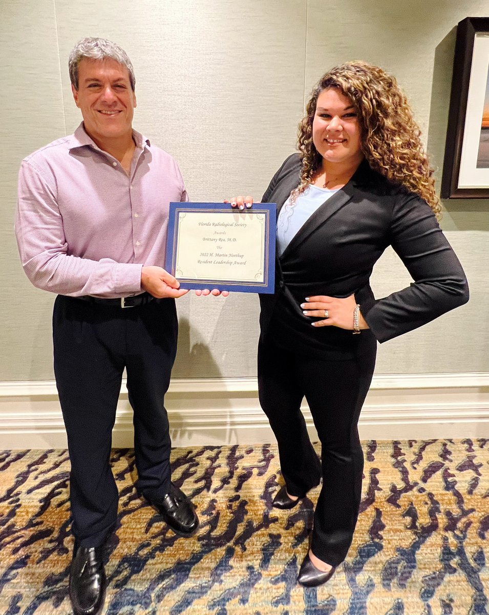 Florida Radiological Society (@floridarad) on Twitter photo Third year #RadRes Brittany Rea from <a href="/usfradiology/">USF Radiology - Residency & Fellowship</a> accepts the 2022 H. Martin Northup Resident Leadership Award at the FRS Board Meeting on Friday afternoon. Congrats Brittany!
#FRS2022 #AmeliaIsland <a href="/XReaVision/">Brittany Fowler Rea, MD</a> <a href="/theAPDR/">The APDR</a> <a href="/velasco_md/">Maria Velasco, MD</a> <a href="/RadChiefs/">A3CR2</a> Third year #RadRes Brittany Rea from <a href="/usfradiology/">USF Radiology - Residency & Fellowship</a> accepts the 2022 H. Martin Northup Resident Leadership Award at the FRS Board Meeting on Friday afternoon. Congrats Brittany!
#FRS2022 #AmeliaIsland <a href="/XReaVision/">Brittany Fowler Rea, MD</a> <a href="/theAPDR/">The APDR</a> <a href="/velasco_md/">Maria Velasco, MD</a> <a href="/RadChiefs/">A3CR2</a>