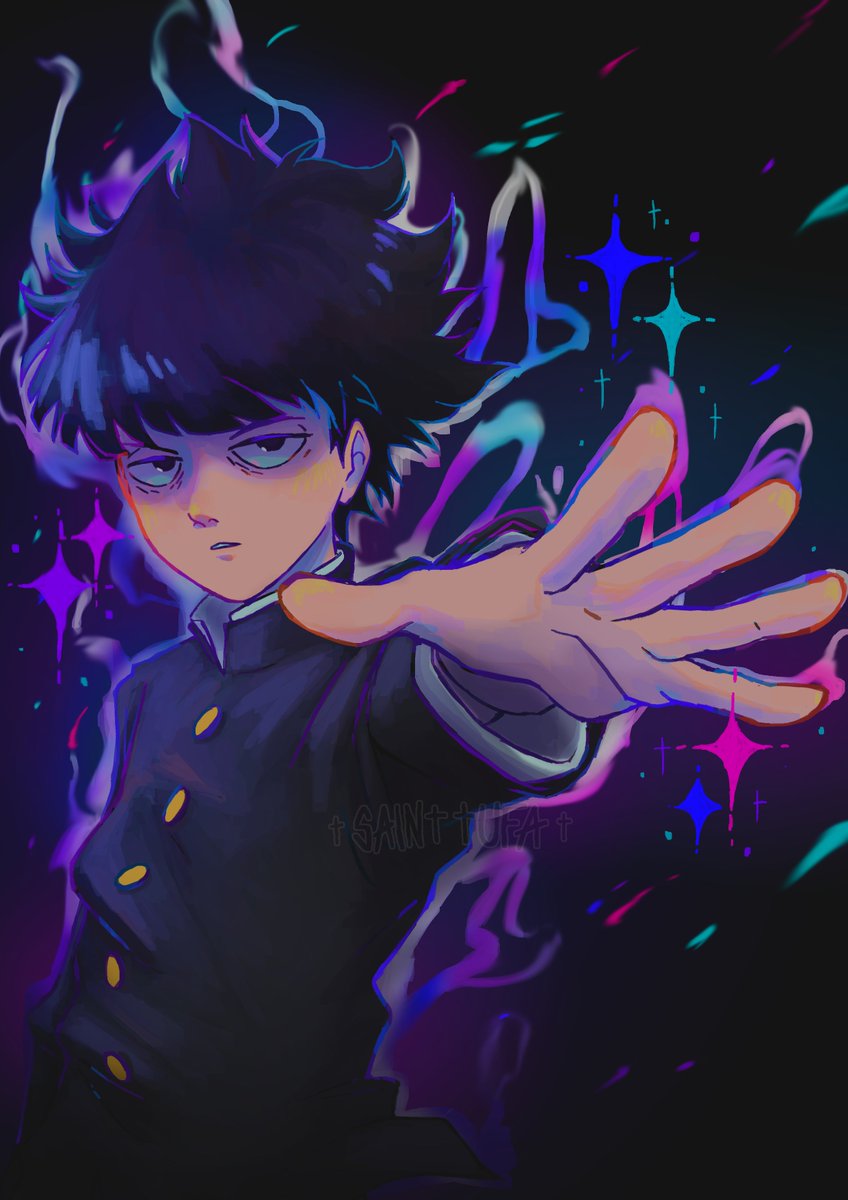 _saaanic_'s tweet photo. mob when he goes psycho ???
 #mobpsycho100  #art https://t.co/rYX5zu8kde