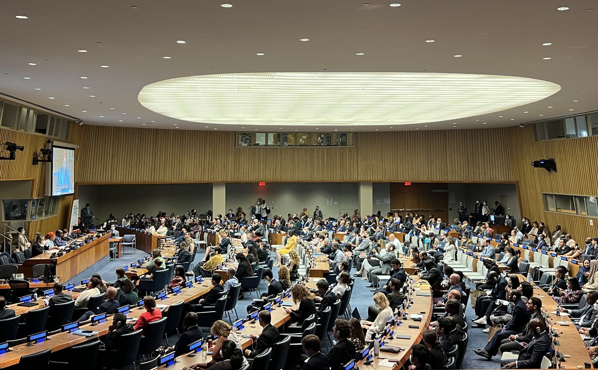 borchmeyer's tweet photo. This year's High Level Political Forum #HLPF2022 closed today with the unanimous adoption of the Ministerial Declaration showing an "unwavering support to Agenda 2030" according to @AminaJMohammed. "Let us dream big and speak loud to achieve the @GlobalGoalsUN" https://t.co/QTheo6J0sG