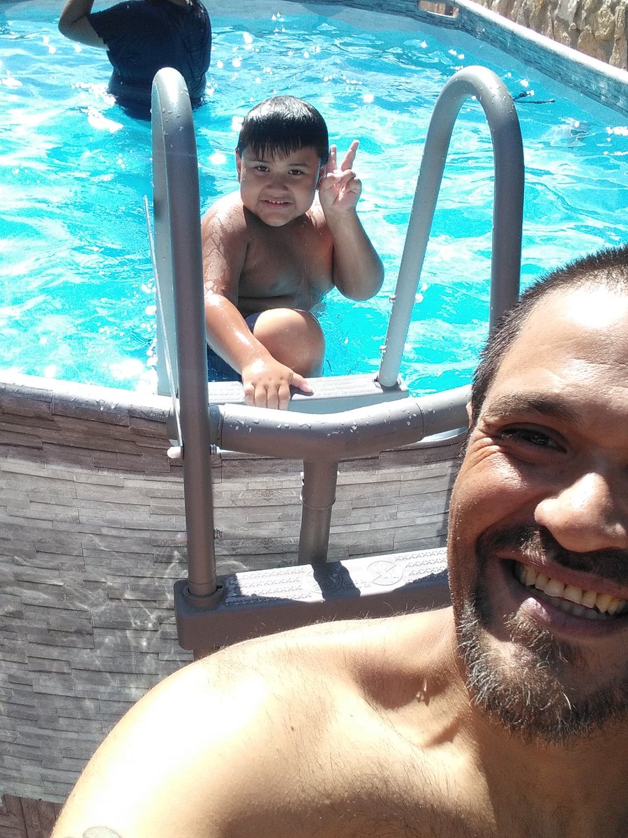 AllAmericanStkr's tweet photo. Summer time fun with ma Lil man and ma princess in the back. #summer #pool #swimmingpool #Swimming #fun https://t.co/tkMeFjCPsq