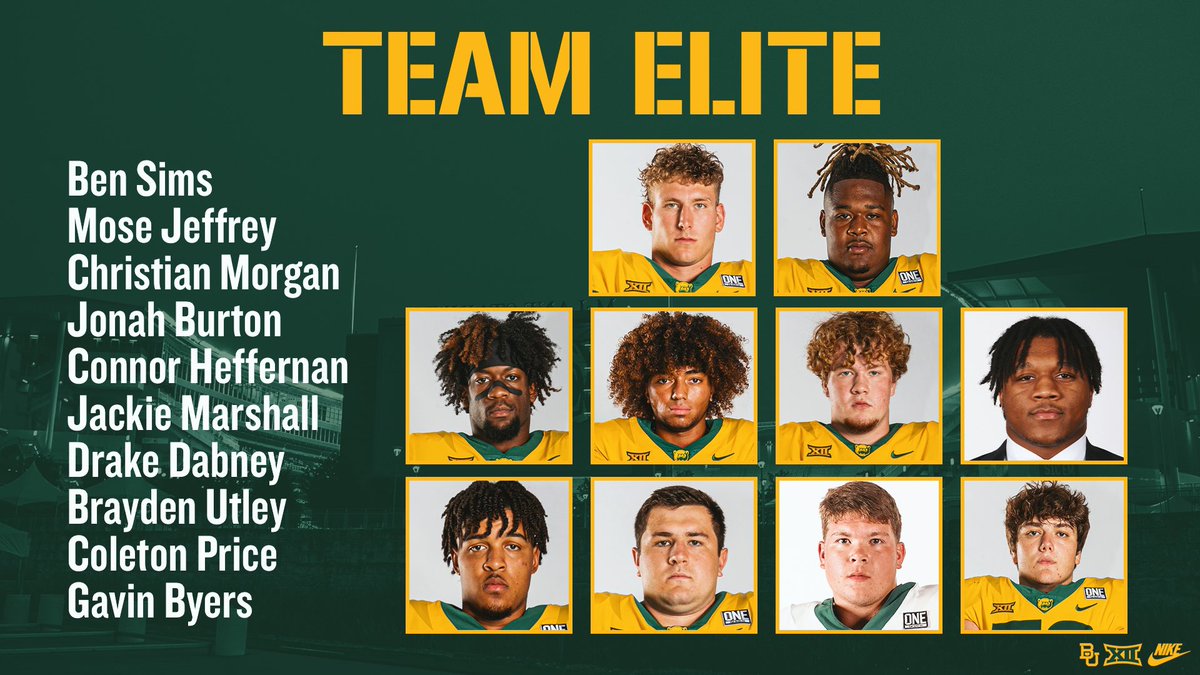 Congrats to ELITE for Winning SWAT Team of the Week! #SicEm <a href="/BUFootball/">Baylor Football</a>