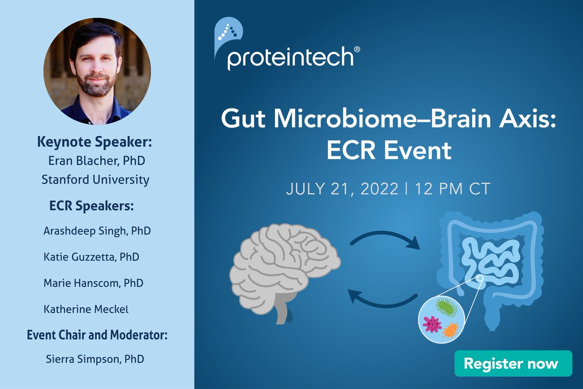 Join us at <a href="/Proteintech/">Proteintech Group</a>'s virtual mini symposium “Follow your gut: Microbiome-gut-brain interactions in disease”, where I will present my conception and findings on the gut-brain axis in aging and neurological disorders.

Register now on: lnkd.in/ena3FgKg