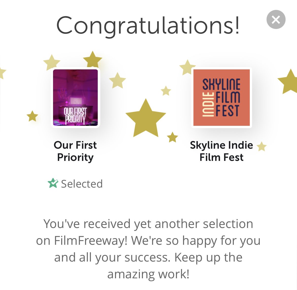 ruinmysky's tweet photo. Amazing news! Our First Priority @our1stpriority_ has been selected by Skyline Indie Film Fest! #SkIFF2022 #fostertheindiespirit https://t.co/bdW5Gt897S