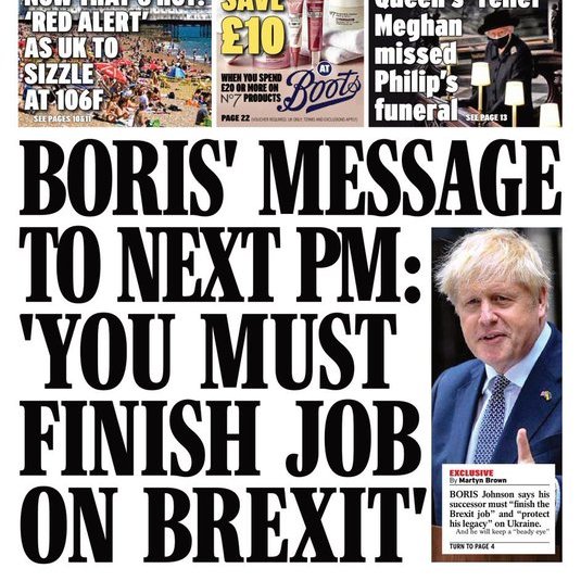 WistfulCass's tweet photo. All contenders in #C4LeadersDebate were praising Boris Johnson's "achievements", which - as we've been told for last 2 yrs - he got #Brexit done
Lying, ugly, idiot is now saying this ๐ #SquatOff
#TheLastLeg #ToryLeadershipContest #Newsnight https://t.co/ix3Vrzku4M