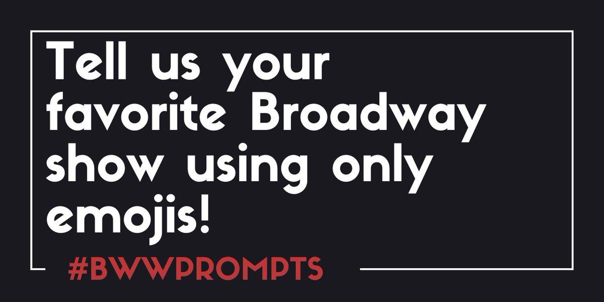 BroadwayWorld's tweet photo. It's World Emoji Day! Tell us your favorite Broadway show using only emojis. The best ones will be featured on BroadwayWorld! We'll start: 🐄🌳👠 🌽  #bwwprompts https://t.co/f7k046MrfA