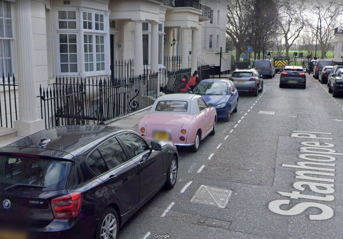 Cars_SV's tweet photo. Have you ever seen a cuter car than this Pink Nissan Figaro?
This is 100% a @friendshapedcar, and it's in pristine condition, the perfect city commuter
Street parked in London, England - February 2022 #SV_Quirky #SV_Colors #StreetViewCars https://t.co/ZzunbdOzp2