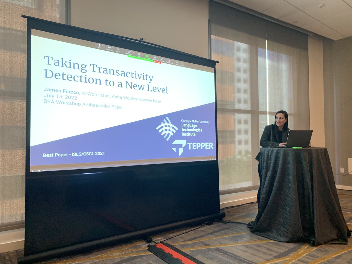 AclSigedu's tweet photo. Ambassador paper by James Fiacco from CMU at the 17th BEA workshop: "Taking Transactivity to the Next Level"
https://t.co/xMjLy1GmYw
@naaclmeeting #NAACL2022 https://t.co/BVmjeKdjjp