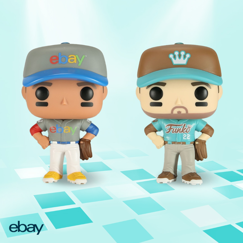 eBay's tweet photo. In baseball and beyond, dynamic duos always win more together than they ever could alone. And that’s why our new eBay x @OriginalFunko partnership has the community poppin’ AND why we’re throwing an MLB All-Star party in LA on 7/17. Shop all things Funko today. #OnlyOneBay
