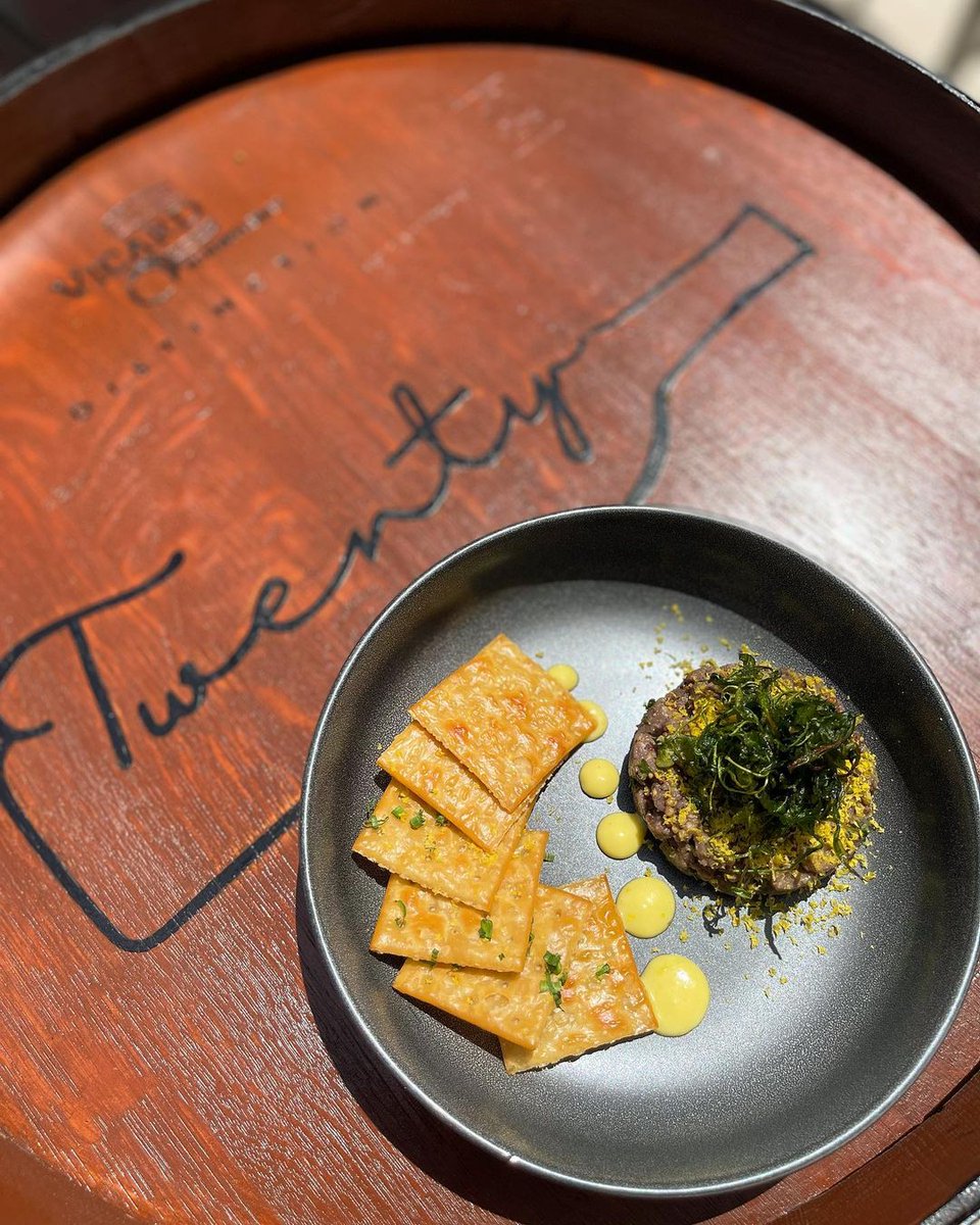 WineCountryOnt's tweet photo. T.G.I.F.F. (Thank goodness it's #FoodieFriday!)👏

Twenty Kitchen's Bison Tartare is the perfect elevated dish for #FoodieFriday... what #VQA would you pair this with?💭 https://t.co/klFxQgDzfa