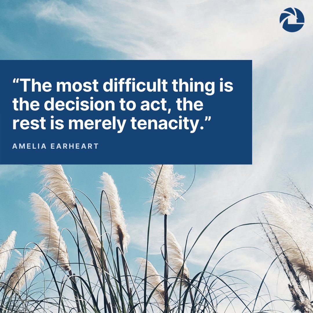 MarkChrismanSD's tweet photo. The ability to push on during times of stress and dismay are the moments that show us at our strongest. Once you decide to push on, you will realize the rest will follow. #Inspire #Tenacity #QOTD #AmeliaEarheart https://t.co/QDn3isVFTg