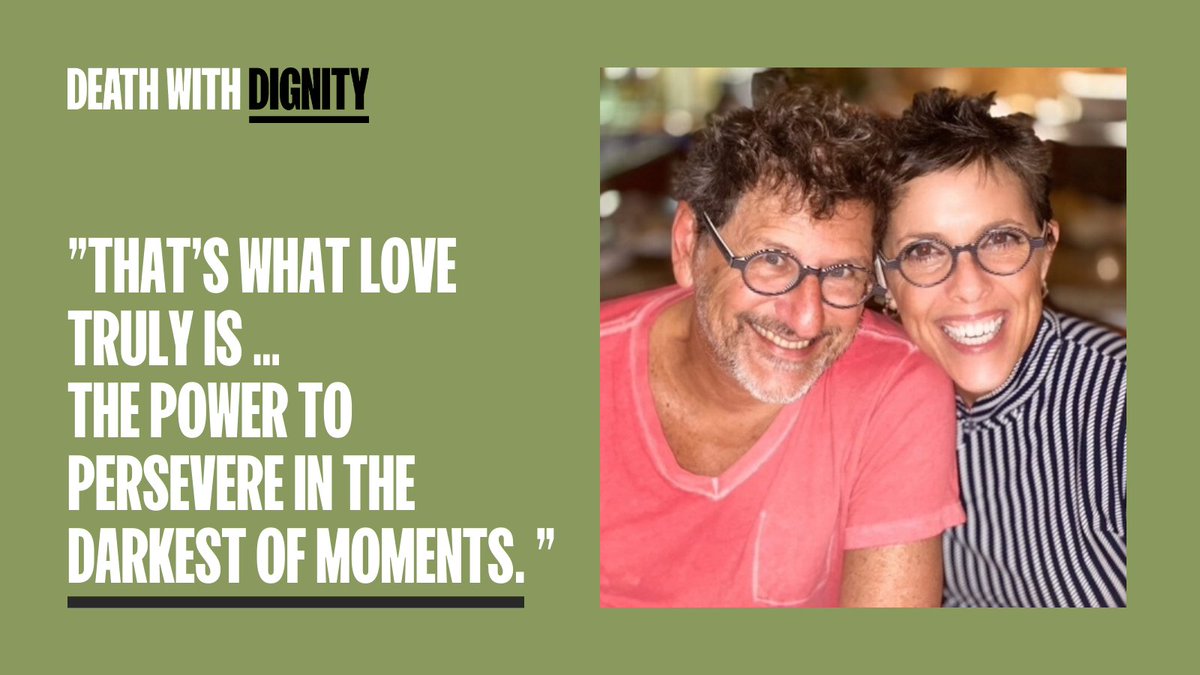 DeathwDignity's tweet photo. (4/4) My husband got to design his own death and departure. I don't know how I kept it together during Ken’s final hours, but I knew I had to for him. That’s what love truly is…the power to persevere in the darkest of moments. 
Read Alison’s story here: https://t.co/h3NBeKyUHx https://t.co/fKzB7iUUW4