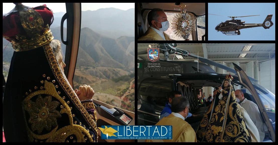 libertadpalabra's tweet photo. Preparan otro vuelo de la Virgen de Soriano y el "Santísimo" en #Querétaro, ahora por la paz

Una cotización de 2021 reveló que el costo comercial por hora de vuelo es de hasta 5,500 dólares, es decir, unos 113 mil pesos por hora.

➡ https://t.co/evgz5e68vl https://t.co/yL4tLQY10H