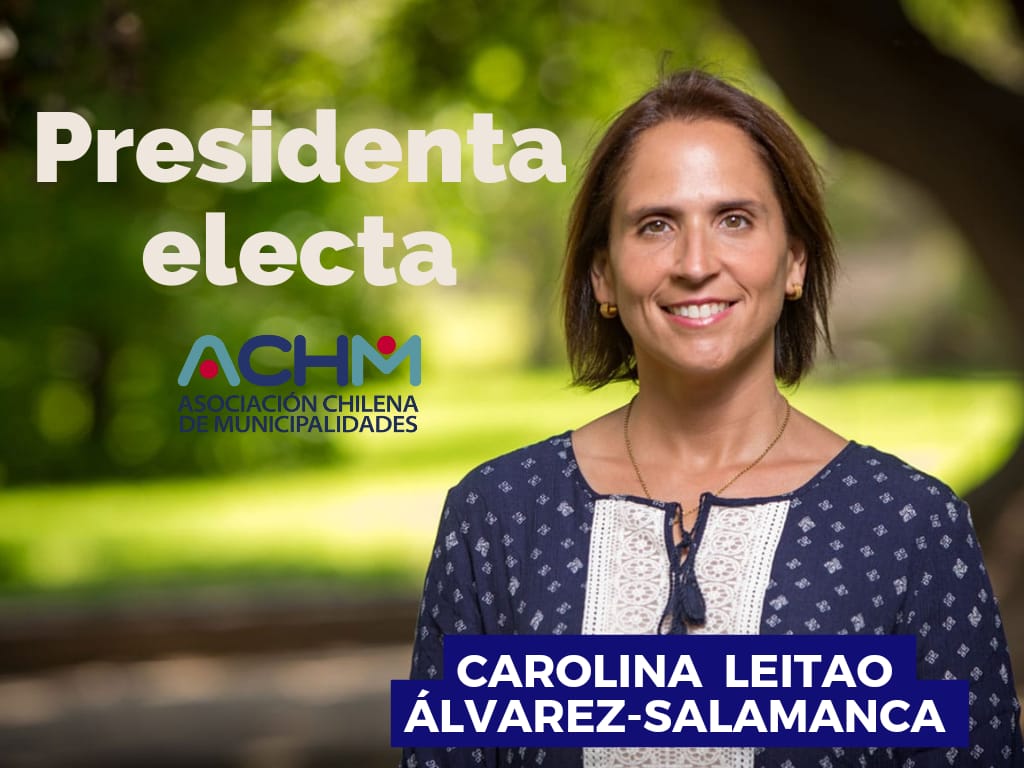 🔵 Como <a href="/AChMChile/">ACHM Asociación Chilena de Municipalidades</a>, estamos muy contentos de anunciar que <a href="/CarolinaLeitao/">Carolina Leitao</a>, Alcaldesa de <a href="/penalolen/">Peñalolén</a>, se convierte en la primera mujer electa presidenta en nuestra historia, donde tenemos la convicción de seguir fortaleciendo el municipalismo en nuestro país.
#NuevaPresidentaACHM