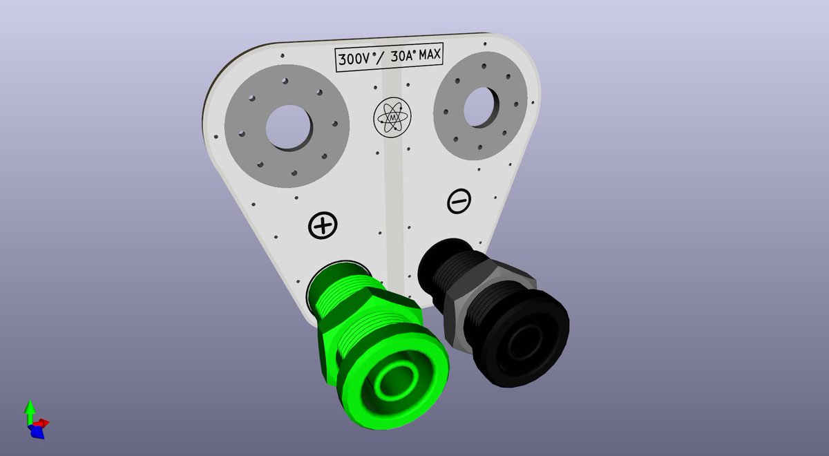 MartenElectric's tweet image. Finally I have designed your own banana jack adaptor for those pesky DC load with spade connectors terminals only. Far from original idea, but why reinvent the wheel? Gerbers soon on martenelectric.cz #dcload #electronic #martenelectric #pcb #kicad #bananajack #Copycat #wip