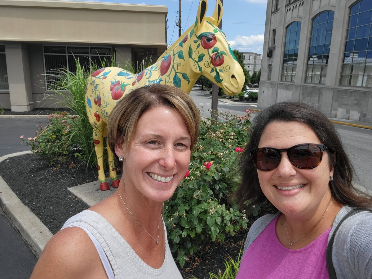 Had a kick @$$ 🐴 time w Mary and the Tomato 🍅 Mule🐴 in @CityofPittston where we'll be sponsoring the Tomato Fest in August and taking magenta to new heights🎡 #SMRA #TMobileGoesLocal. We got to ketchup over lunch 🤣. #PUNisher