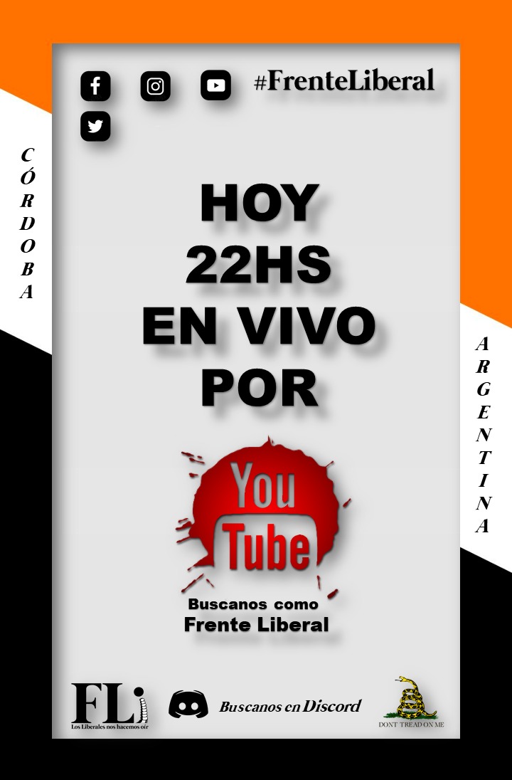 FLiberalCba's tweet photo. #BuenViernes 
Hoy programa en vivo!!!👇👇
https://t.co/QHispEfsSX
@LLibertadAvanza
@jlespert
#nonoscallanadie https://t.co/zyJsRoeyyH