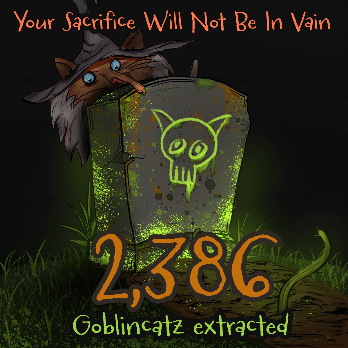 Offᵢcᵢaₗ ₗᵢₙₖ: sacrifice.goblincatz.wtf

Eₓₜᵣacₜₛ: opensea.io/collection/ext…

5 dayₛ ₗₑfₜ (Rₑfᵣₑₛₕ Mₑₜadaₜa) #BurnTheCatz #SaveTheCatz