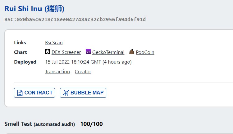 We have a perfect 100/100 safety score on TokenSniffer!
tokensniffer.com/token/xjg9pl1i…
Vote here to get trending!!! 

<a href="/Token_Sniffer/">TokenSniffer.com</a> <a href="/cz_binance/">CZ 🔶 BNB</a> <a href="/Cryptic_Maestro/">Cryptic_Maestro</a> <a href="/1goonrich/">Quasar.Exe</a> <a href="/tqsully/">su</a> <a href="/maythous/">maythous</a> #BSC #100xgem #pancakeswap #RuiShiInu #moonshot