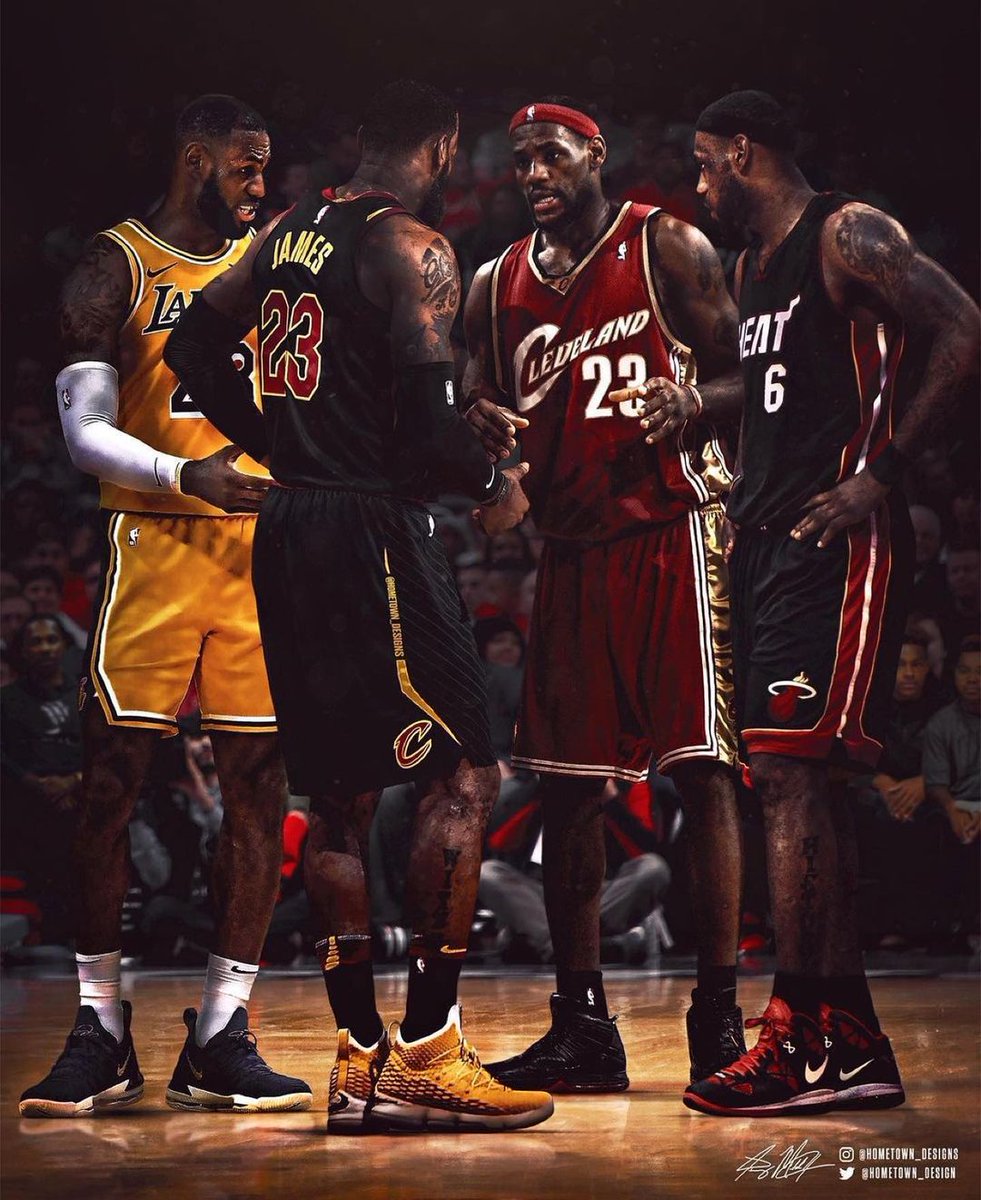 Which era of <a href="/KingJames/">LeBron James</a> would you want on your team? 👑🤔

(via hometown_designs/IG)