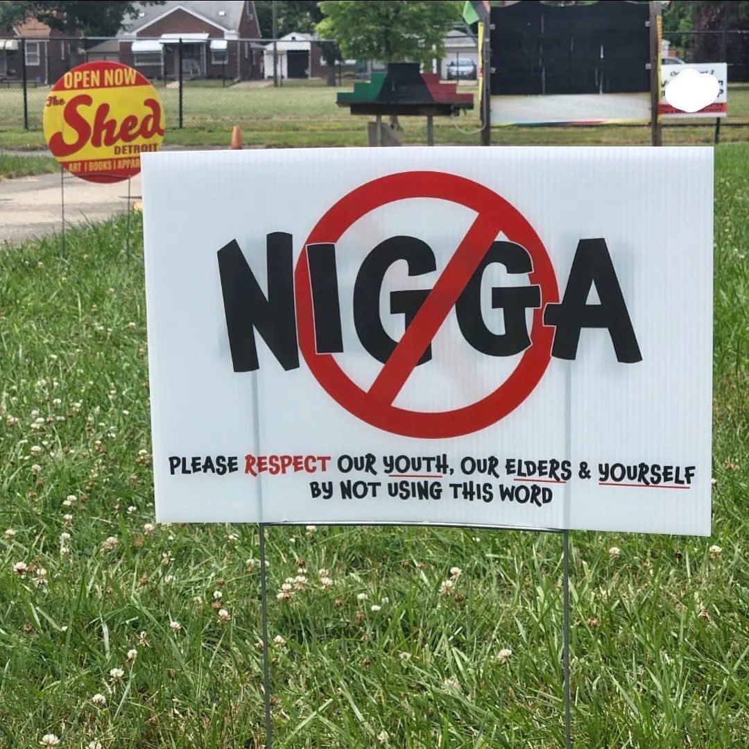 idabeewells's tweet image. Posted @withregram, the.shed 

We made a few of these coloplast signs for #TheShedAtMartzPark.  And a few more in case someone else might be interested in helping to purge this insidious word from our culture.
#forliberation
#blackowned 
#blackbusiness
#ProudNewAfrikan
#detroit