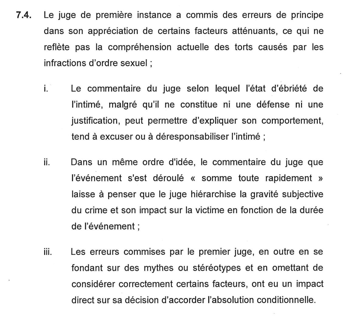 Le <a href="/_DPCP/">DPCP</a> n’épargne pas du tout le juge Matthieu Poliquin dans sa requête en appel, dans l’affaire de l’absolution obtenue par l’agresseur sexuel Simon Houle.