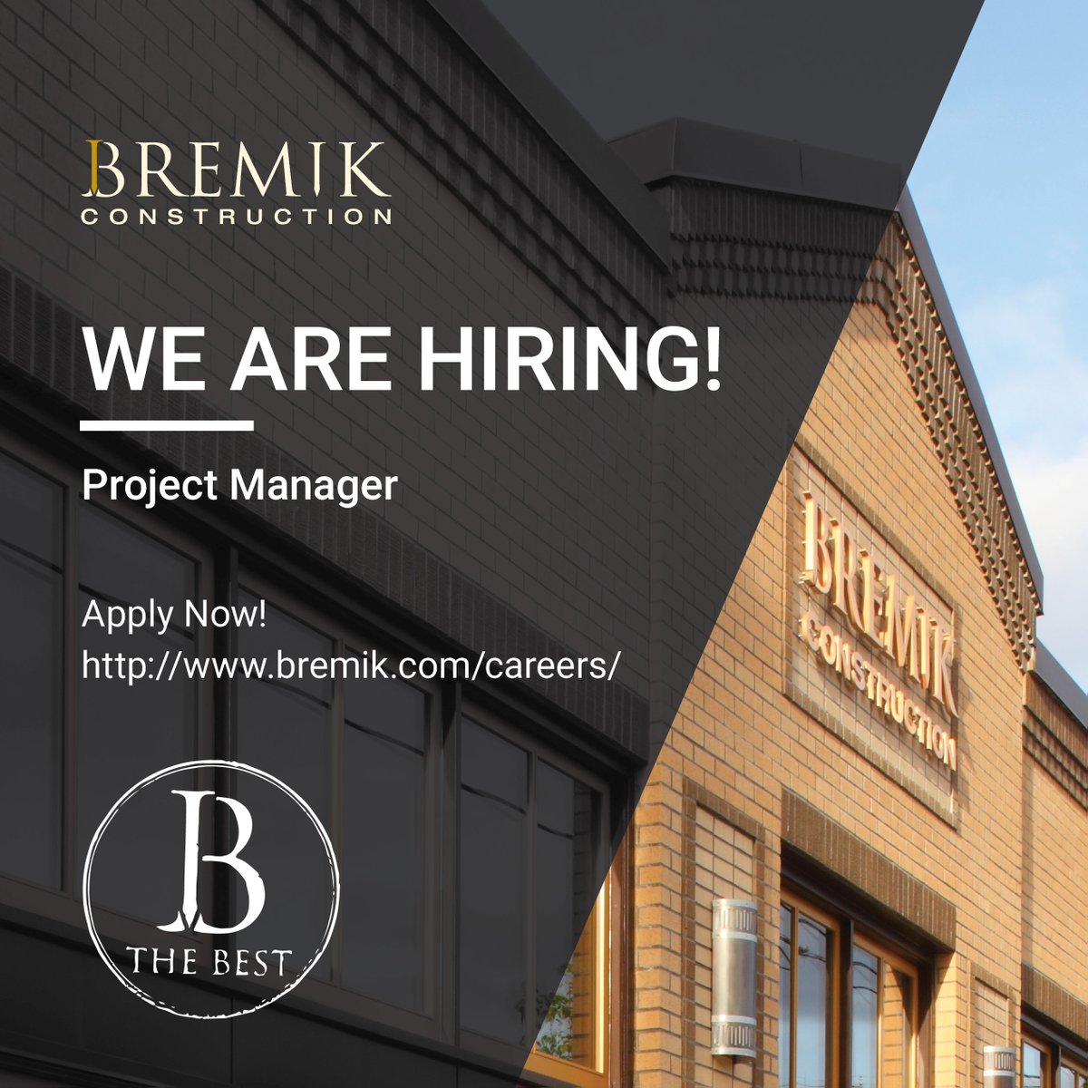 Looking to pursue a career with a firm dedicated to bringing the Best? Join our team as a Project Manager. Explore your career options at: bremik.com/careers/
#constructionprojectmanager #buildingconstruction  #Portland #constructionindustry