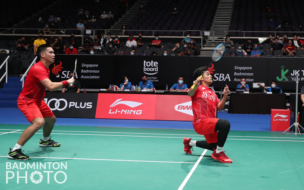 With all 4 MD SFs from 🇮🇩 at the #SingaporeOpen2022 it’s the first time EVER in the history of the SS/WT that all 4 MD SFs are from the same nation. Happened in all other disciplines but never before in MD. That’s the first time in the 227th SS/WT tournament. 
#GillsFunFact
