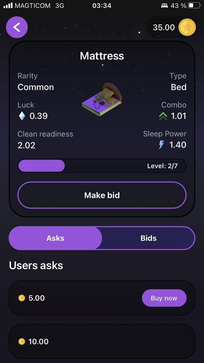 Lekorotkov's tweet photo. From the new version of Sleepagotchi only the most beneficial  market deals will be allowed to prevent cheating

新バージョンの「ねたごっち」からは、不正行為を防止するために、最も有益な市場取引のみが許可されるようになります

#Sleepagotchi https://t.co/fLQptQZsvB