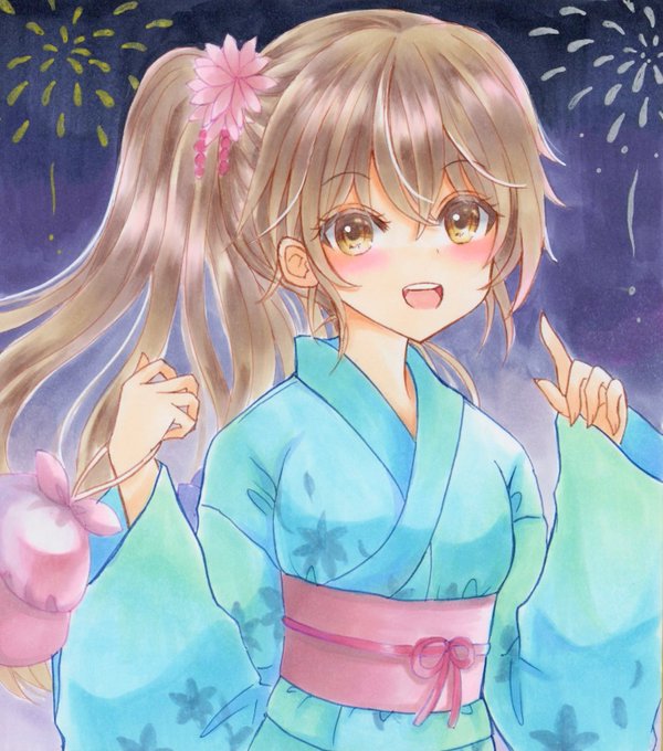 浴衣の女の子のtwitterイラスト検索結果