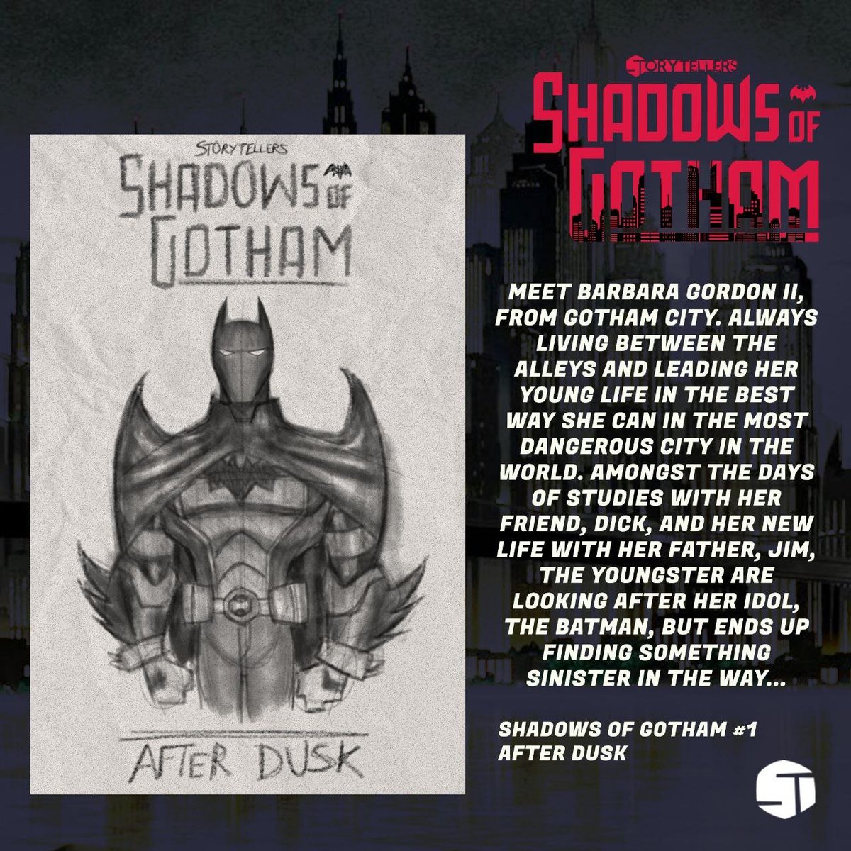 stortls's tweet photo. Shadows of Gotham - Chapter One, Part One: After Dusk

Links to the Story:
English: https://t.co/8dEqvOU5vz
Portuguese: https://t.co/XfBtUhLKTG

#batman #thebatman #fanfic #batgirl
#dc #gotham #gothamcity #batmanfanfiction #darkknight
#fanfiction #dcuniverse #batfamily https://t.co/pj5wOuhugG