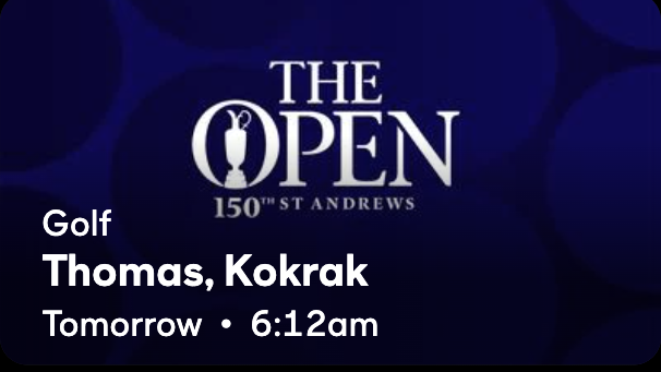 TrackingKokrak's tweet photo. 🕓Kokrak will be on Peacock's featured coverage tomorrow morning, playing alongside this year's PGA Championship major winner Justin Thomas. Should be fun!

6:15am EST // 11:15am local time #MovingDay #TheOpen https://t.co/CE4t8zn0ki