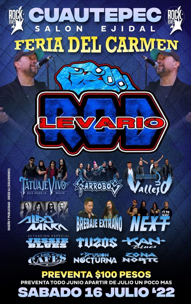 Rock_Urbano's tweet photo. 16 de Julio 2022 / Salon Ejidal / Cuautepec, CDMX / 1PM
#RodLevario
#TatuajeVivo
#Garrobos
#3Vallejo
#AldoMara
#BrebajeExtraño
#NextMetal
#Tuzos
#LosCafes
Y más
#TocadaCuautepec #TocadaCDMX #TocadasRockUrbano #RockUrbano #RockNacional #RockMexicano https://t.co/SpQKOmYYFR
