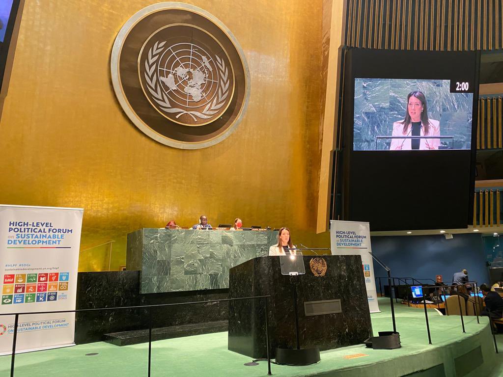 LatviaUN_NY's tweet photo. After months of preparations &amp; two weeks of discussions and presentations on #2030Agenda, including 🇱🇻Latvia’s 2nd VNR, it’s a wrap for #HLPF2022! 🎉

We look forward to working together with partners at home &amp; around the world to advance peace and #SDGs! https://t.co/VfGQcbZ09q