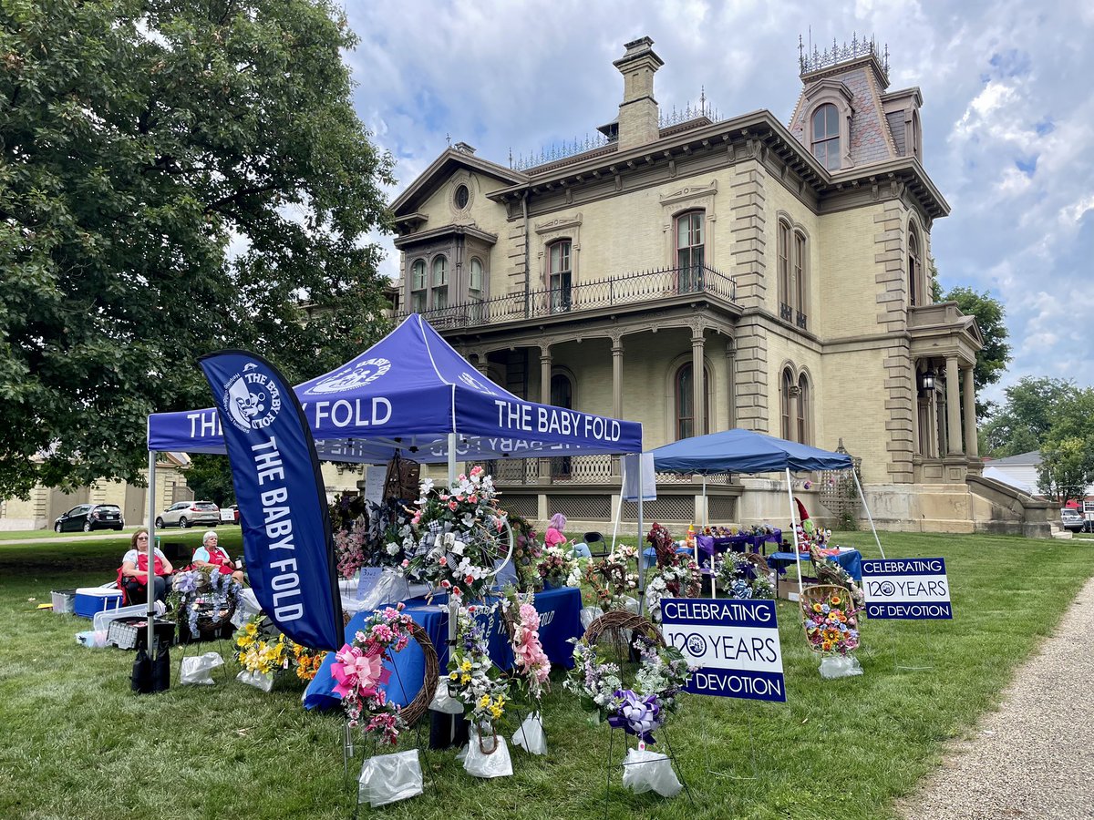 Did you stop &amp; see our Festival of Trees “Team Tinsel” designers today? Sat 7/16, 9-3 is the last day of the Glorious Garden Festival fair at the David Davis Mansion. We’re making bows, selling wreaths, &amp; demo’ing how to make ‘em! (Ask us how to become a Festival of Trees donor)
