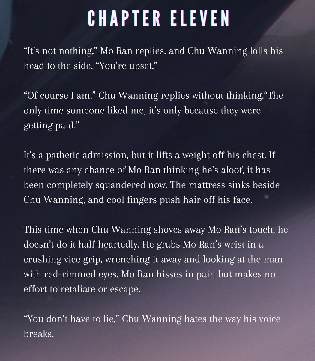 tagteamme's tweet image. ❤️🔥 wicked games
🔥 #ranwan 🔞
🍾 complete
✨ Mo Ran asks Chu Wanning out on a bet. (Chu Wanning doesn't know). Chu Wanning is in love with Mo Ran. (Mo Ran doesn't know).
archiveofourown.org/works/37961755…
start from the top: archiveofourown.org/works/37961755…
#2ha #二哈和他的白猫师尊 #燃晚