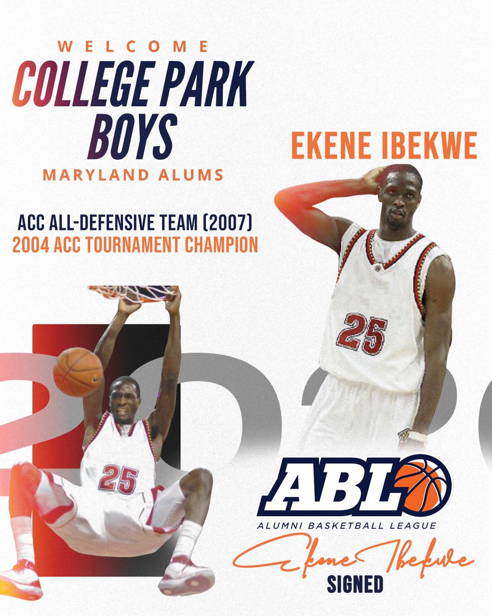 The ABL welcomes Ekene Ibekwe to the College Park Boys.

Ibekwe suited up for the University of Maryland for four seasons from 2003-2007.

Welcome Ekene Ibekwe. 

<a href="/Ebeks25/">Ekene Ibekwe</a>