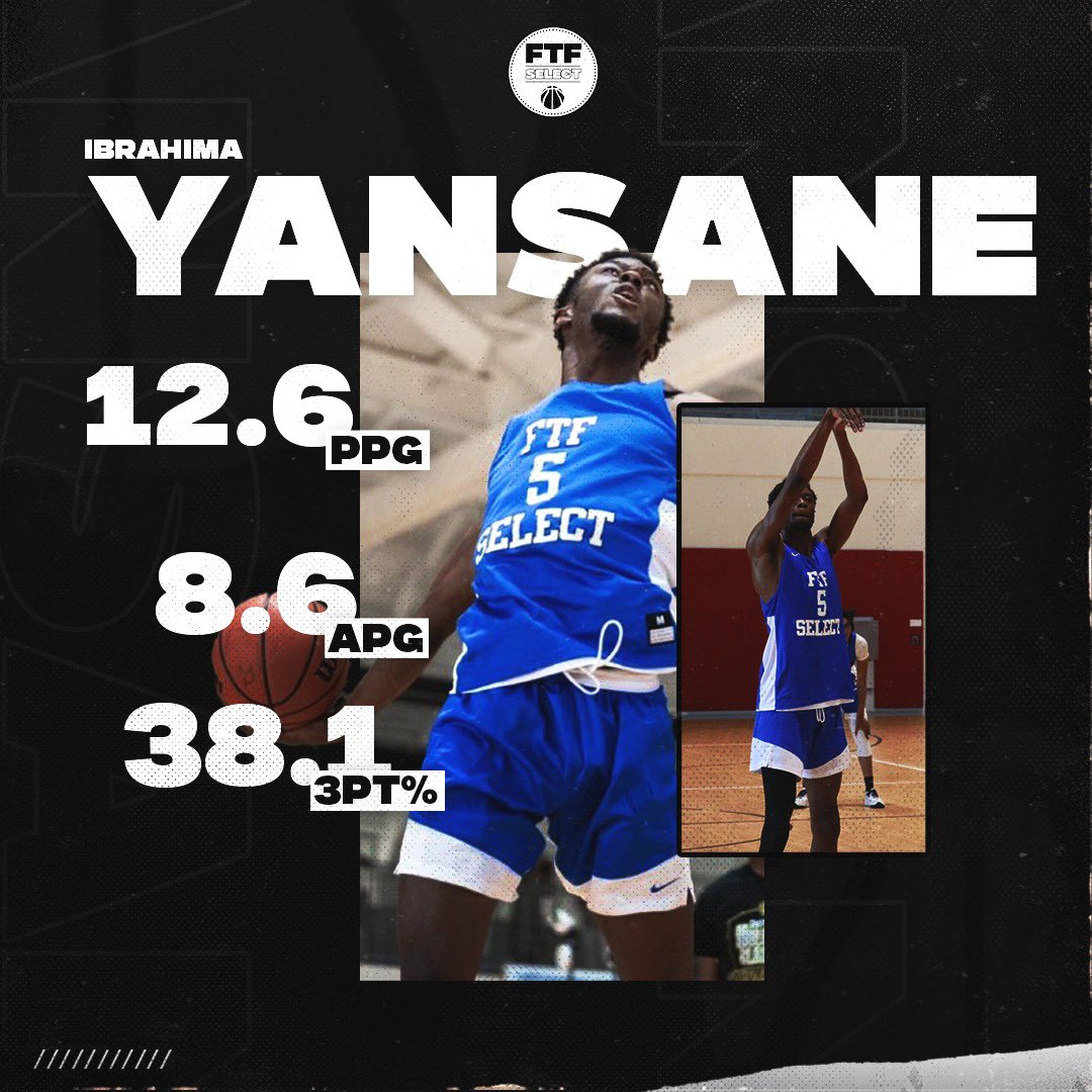 FtfSelect's tweet photo. Ibrahima Yansane was doing it all this weekend at the @ZeroGravityBB Boston Hoopfest averaging 12.6 points to go along with 8.6 rebounds per game 💪 

He was essential on both ends of the floor, contesting shots at the rim and finishing strong shooting 38.1% from the perimeter! https://t.co/E19K4NVdR0