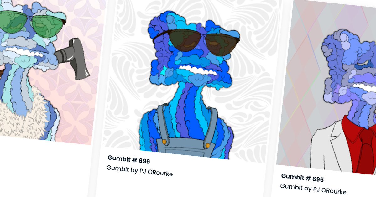 GumbitNFT (@gumbitnft) on Twitter photo How many blue colorways will get revealed as the #gumbit #nft mint continues? discord.gg/gumbit to see the art reveal live How many blue colorways will get revealed as the #gumbit #nft mint continues? discord.gg/gumbit to see the art reveal live