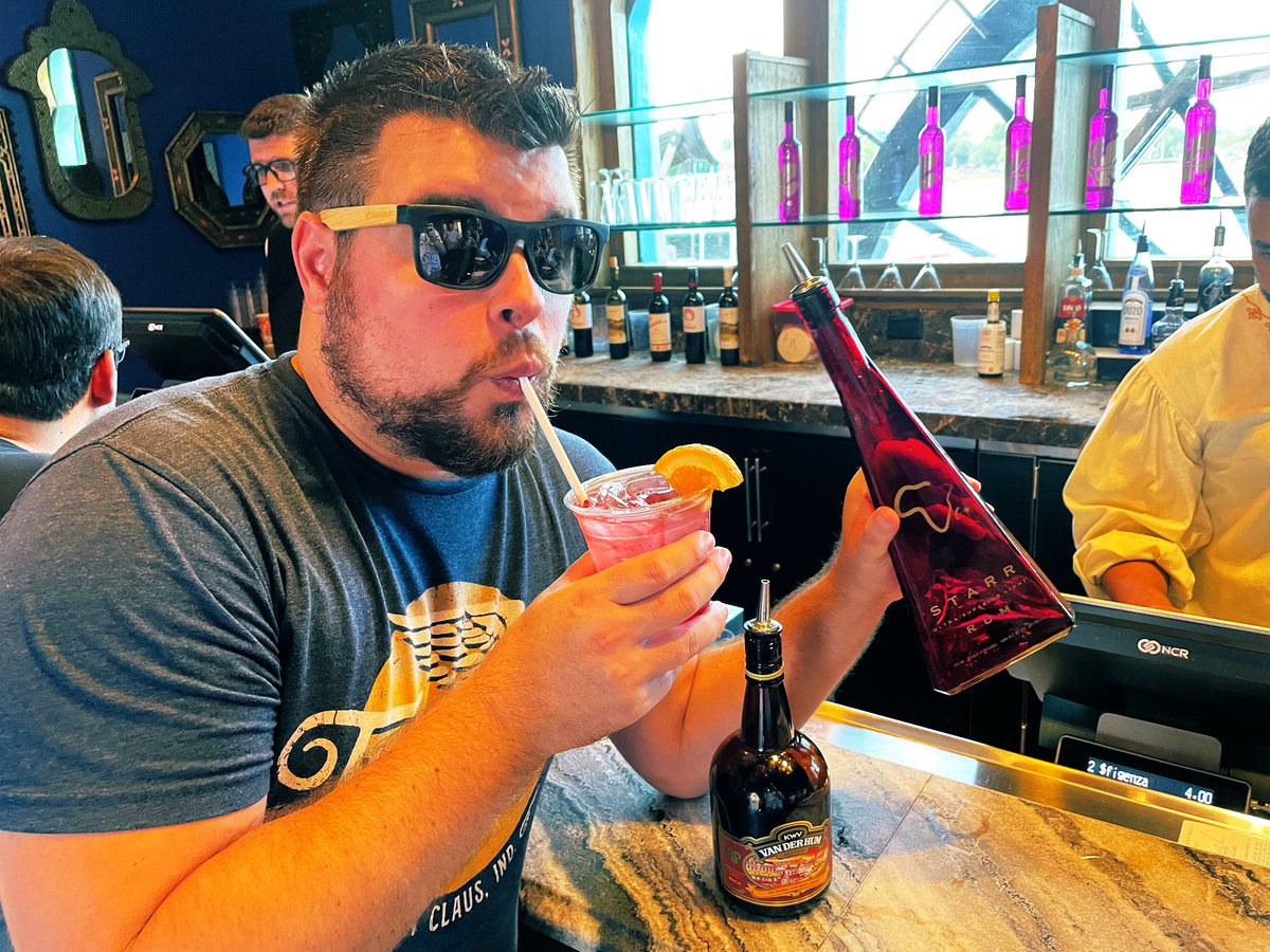 Enjoying my favorite: <a href="/STARRrum/">STARR rum</a> at Epcot as the Medina Mixer! Mixed with KWV Van Der Hum Liqueur Tangerine and Cranberry. 

YUM!