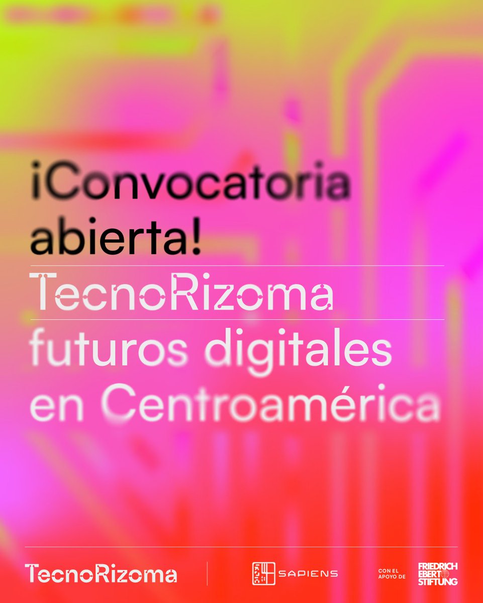 ⚠️¡Convocatoria abierta!⚠️
Más información en este 🧵

En TecnoRizoma queremos reescribir los futuros digitales de la región de manera colectiva. ¿Te apuntas?🌎💥

 #TecnoRizoma2022 #FuturosDigitales