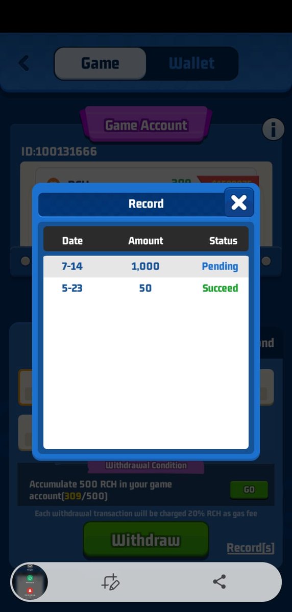 Duc1234567D's tweet photo. @MyRichFarm Game Id : 100131666
My withdraw is pending please help me https://t.co/hcpOzygP9D
