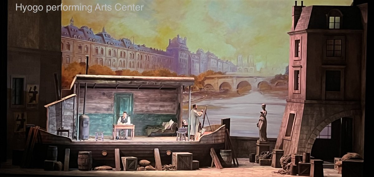 hyogopac_opera's tweet photo. 本日、16日組初日！

絵画のような
映画のスクリーンのようにも…
とても美しい情景✨✨
（実際の舞台の画像です。）

お席ございます😊
「ラ・ボエーム」の世界へ
皆さまのお越しをお待ちしております

🔗https://t.co/BtU6d6zlJ3 https://t.co/h1cCQYmU22